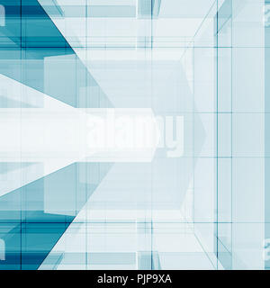 Abstract cubes. Concept view background 3D rendering Stock Photo