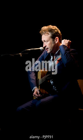 Belgian singer Marka playing his show 'Marka Se Reprend' in Brussels (Belgium, 06/12/2013) Stock Photo