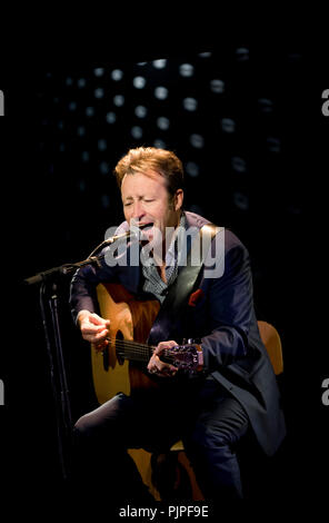 Belgian singer Marka playing his show 'Marka Se Reprend' in Brussels (Belgium, 06/12/2013) Stock Photo