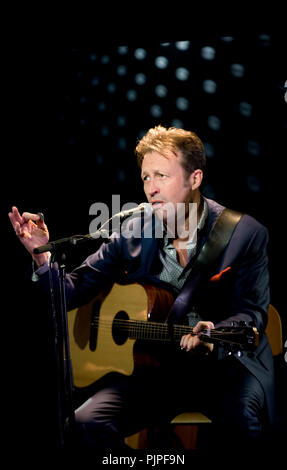 Belgian singer Marka playing his show 'Marka Se Reprend' in Brussels (Belgium, 06/12/2013) Stock Photo