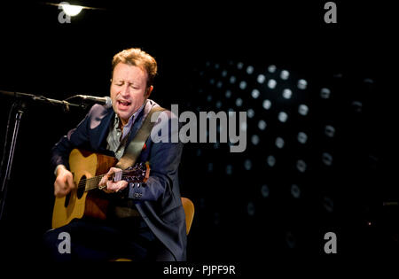 Belgian singer Marka playing his show 'Marka Se Reprend' in Brussels (Belgium, 06/12/2013) Stock Photo