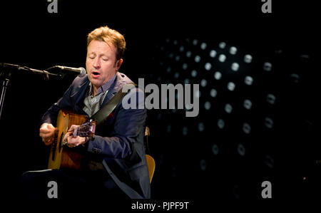 Belgian singer Marka playing his show 'Marka Se Reprend' in Brussels (Belgium, 06/12/2013) Stock Photo