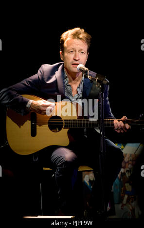 Belgian singer Marka playing his show 'Marka Se Reprend' in Brussels (Belgium, 06/12/2013) Stock Photo