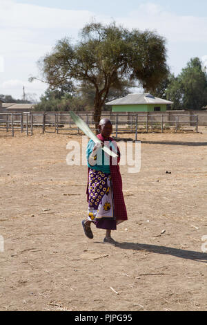 masai people life near arusha Stock Photo