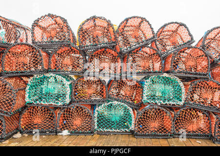 Lobster Pots or Creels Stock Photo