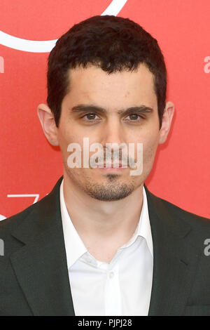 Damien Chazelle attends a photocall for First Man during the 75th Venice Film Festival at Sala Casino in Venice. 29th August 2018 © Paul Treadway Stock Photo