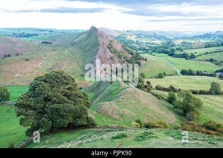 Parkhouse Hill from Chrome Hill in the Upper Dove Valley in the Peak District National Park,UK Stock Photo