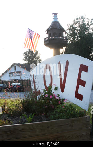 Love sign in Farmville, VA, USA Stock Photo