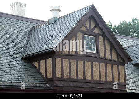 Detail of the Historical Train Station in Farmville, VA, USA Stock Photo