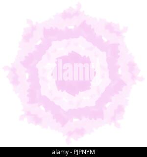 rose pink mandala watercolor circle lace pattern on white background, vector illustration Stock Vector
