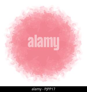 pink mandala watercolor circle pattern on white background, vector illustration Stock Vector