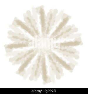 golden mandala watercolor star pattern on white background, vector illustration Stock Vector