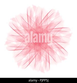 red mandala lucent ornament watercolor pattern on white background, vector illustration Stock Vector
