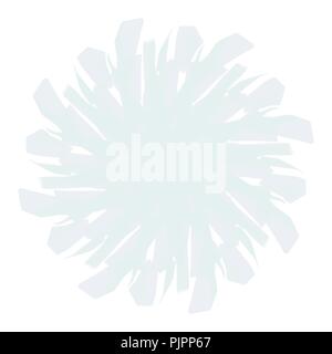 light blue mandala snowflake watercolor pattern on white background, vector illustration Stock Vector