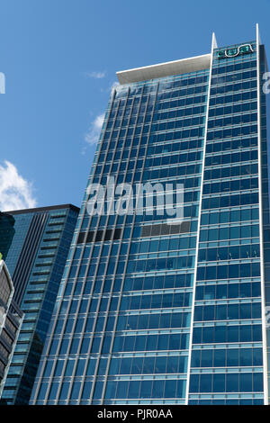 High-rise office building made of glass and steel in Brisbane Stock Photo