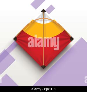 kite colored with shadow Stock Vector
