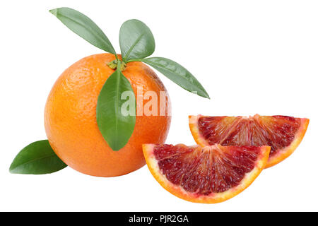 Blood orange fruit isolated on a white background Stock Photo