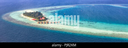 Maldives Vacation Paradise Sea Copyspace Emboodhu Finolhu Island Resort Aerial Photo Tourism Stock Photo Alamy