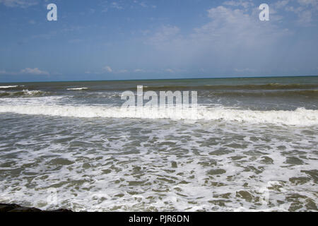 photo for Qazvin Sea   Ramsar city in Islamic Republic of Iran, which show the sea and its beach and some rocks and many waves of water. Stock Photo