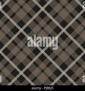 Seamless tartan plaid pattern in taupe, beige, grey and white. Classic fabric texture for digital textile printing. eps10 Stock Vector