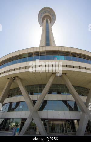 Picture of Tower Milad in the Iranian capital Tehran, and it is one of the main landmarks in Tehran.its has 280 meter length . Stock Photo