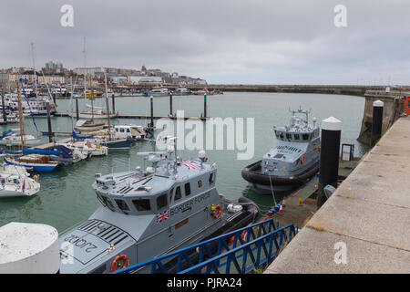 Border Force Coastal Patrol Vessels Moored at Ramsgate Stock Photo