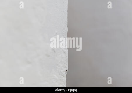 full frame shot of a white painted wall Stock Photo