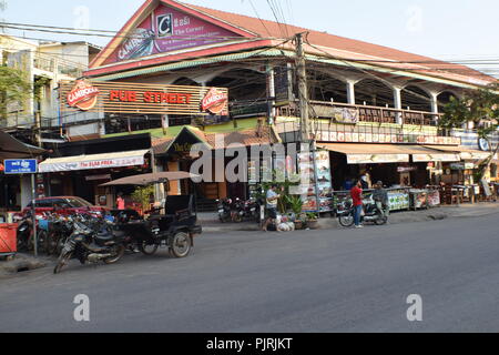 Pub Street, Siem Reap, Cambodia Stock Photo