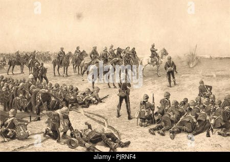 Prince Arthur, Duke of Connaught and Strathearn, and third son of Queen Victoria in command of the Guards Brigade, at the Battle of Tel-El-Kebir, 13 September 1882 Stock Photo