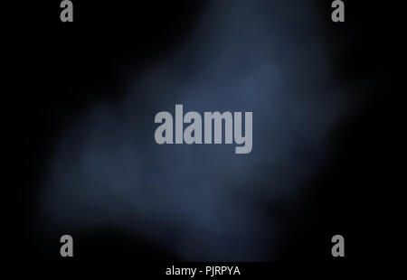 Abstract colorful blue fractal particle explosion on black background. Fantasy fractal texture. Digital art. 3D rendering. Computer generated image Stock Photo