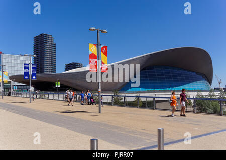 London Aquatics Centre at the Queen Elizabeth Olympic Park in London, England United Kingdom UK Stock Photo