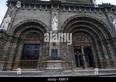 Manila, Philippines - Dec 21, 2015. Manila Cathedral at Intramuros District. The cathedral was officially established in 1571. Stock Photo