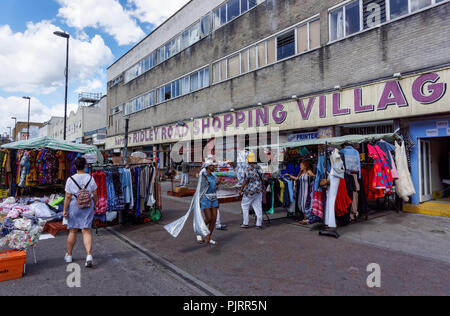 Ridley Road market in Dalston, London England United Kingdom UK