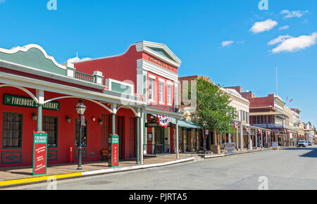 California, Old Sacramento, The Firehouse Restaurant, building circa mid 1800s, a restaurant since 1960 Stock Photo