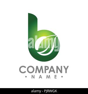 Letter B, green leaves summer vector alphabet. The simple logo of letter B  green color. Isolated illustration on white background Stock Vector Image &  Art - Alamy