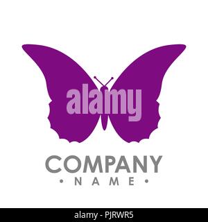 Vector simple abstract butterfly. Butterfly icon vector isolated on white background. Stock Vector