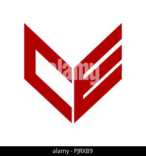 abstract initial letter CE or OE logo concept design template vector illustration Stock Vector