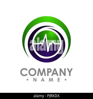 Color shade Illustration of circle pulse vector icon design Stock Vector