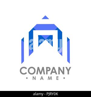 Abstract realty logo - Vector logo concept illustration. Abstract shape logo. Vector logo template. Design element. Realty logo design Stock Vector