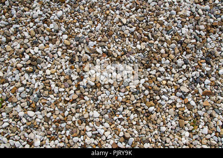 Colored small gravel close-up texture. Background image. Stock Photo