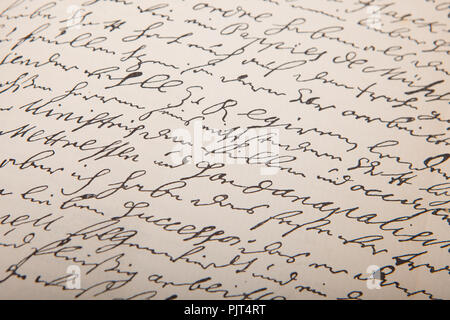 Old handwriting, vintage leter. Handwriting. Seamless vector background. Stock Photo