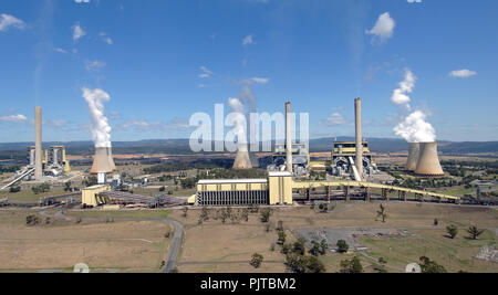 AERIAL VIEW LOY YANG POWER STATION IN THE LATROBE VALLEY, VICTORIA ...