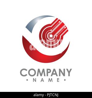 abstract tecnology logo design concept template vector Stock Vector ...