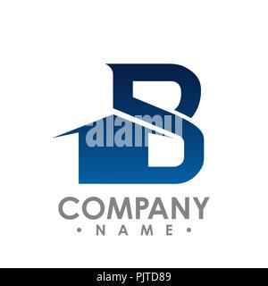 B initial letter realty logo design. Lettering Realty logo design vector concept and idea. Stock Vector