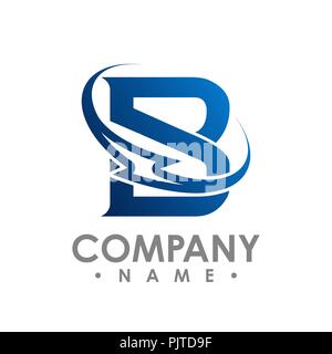 Initial Letter B concept bolt logo on white background . B letter concept and ideas. Stock Vector