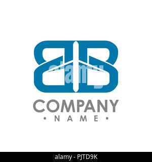BB initial letter realty logo design. Lettering Realty logo design vector concept and idea. Stock Vector