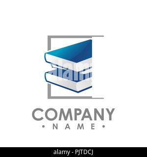 creative book logo vector, Book color logo, School books, Education books Stock Vector