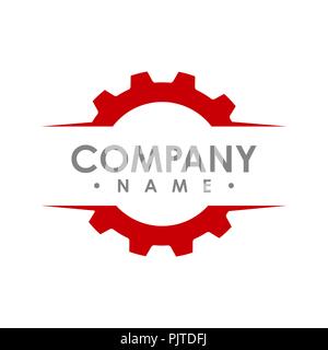 Gear logo concept- vector logo concept illustration. Abstract logo sign. Gear technology logo. Vector logo template. Stock Vector