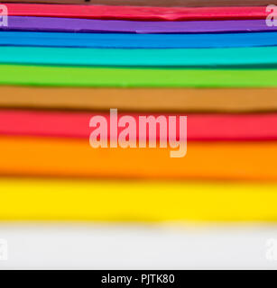 close up of plasticine in different colors Stock Photo