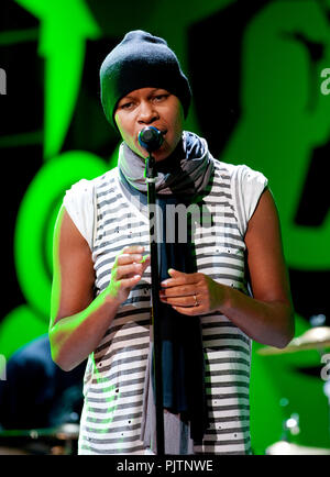 British rock band Skunk Anansie at the Belgian television show Peter Live (Belgium, 15/10/2010) Stock Photo